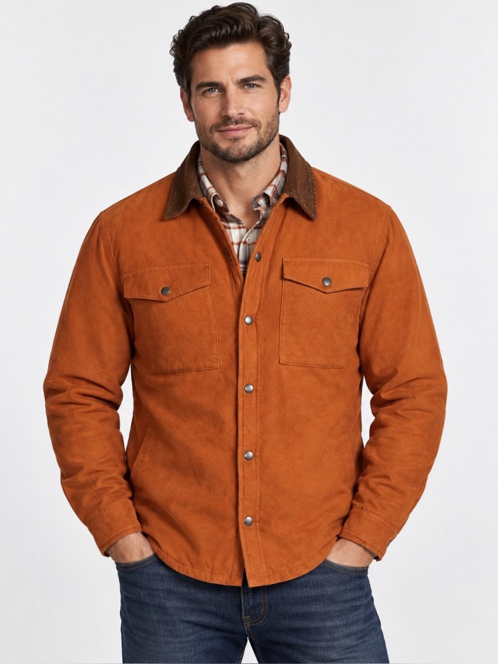 LANDSEND Men’s Moleskin Shirt Jacket